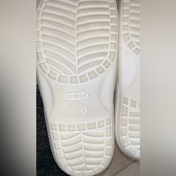 CROCS Ionic Comfort White slides unisex women’s sandals size 8 men’s size 6 - Picture 12 of 13